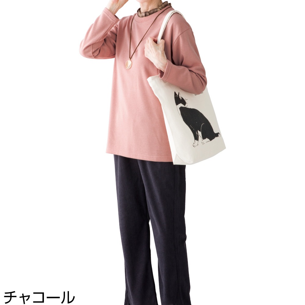 総ゴムコールテン風ストレッチパンツ