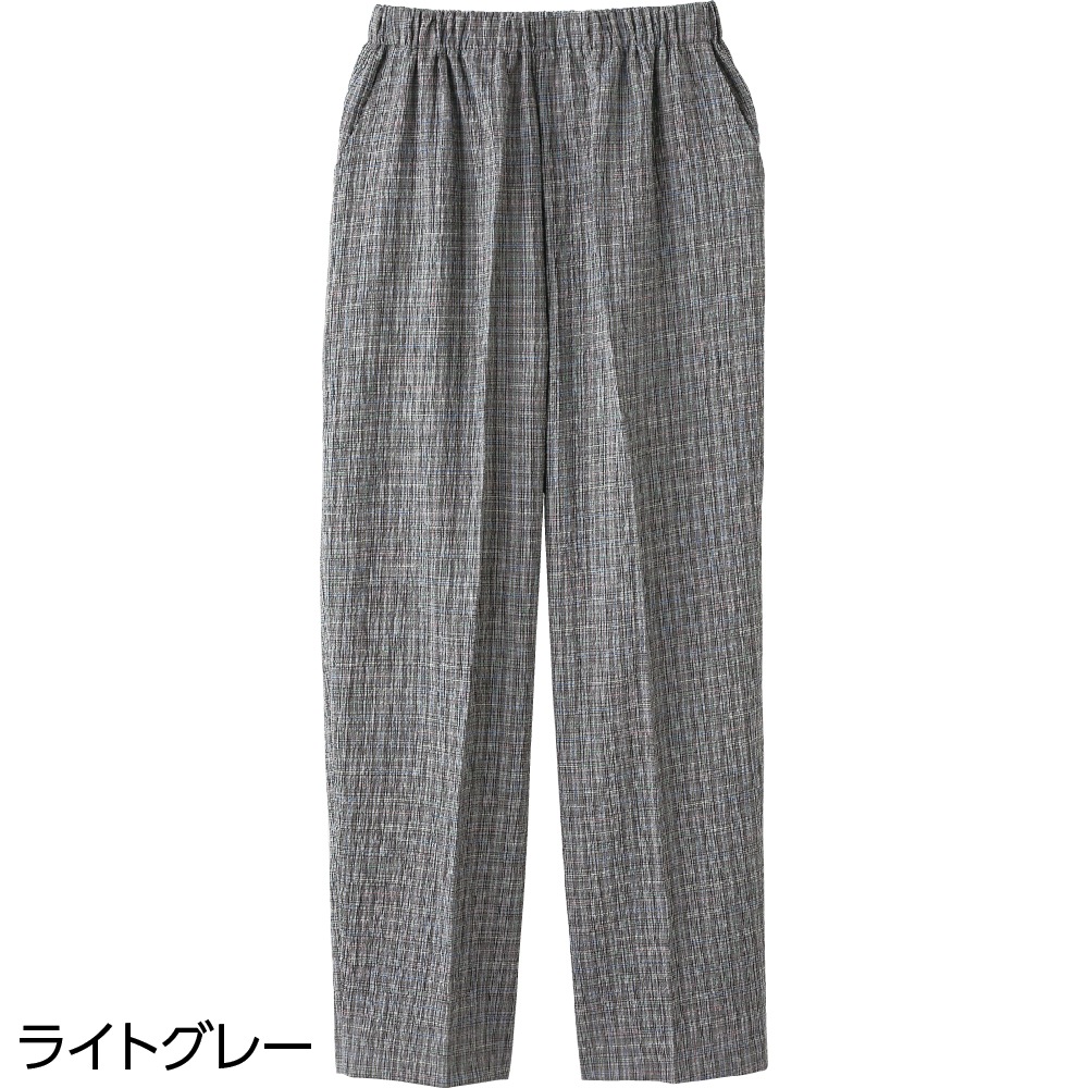 おりなす栃尾楊柳格子深履きパンツ