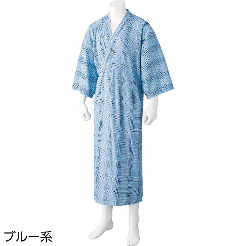 ヒモなし楽々！やわらかワンタッチねまき(紳士)