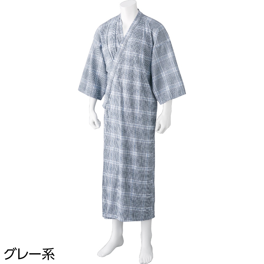 ヒモなし楽々！やわらかワンタッチねまき(紳士)