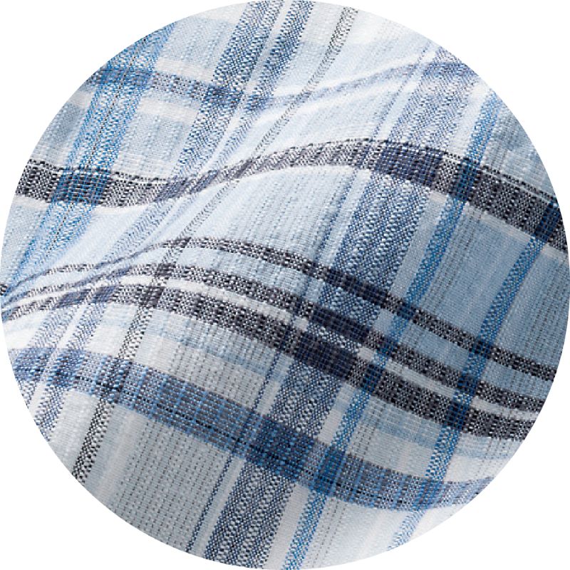 しじら斜め釦ホールシャツ