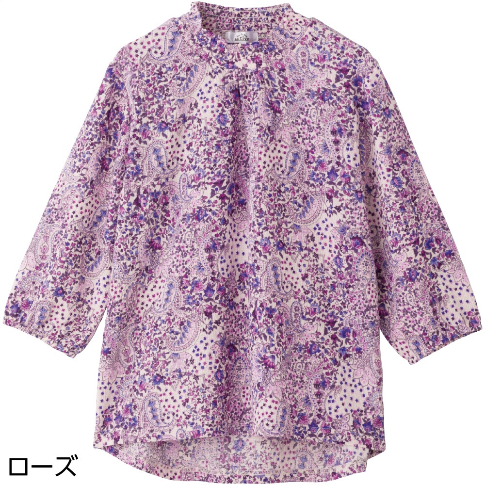 7分袖シャーリングＴシャツ