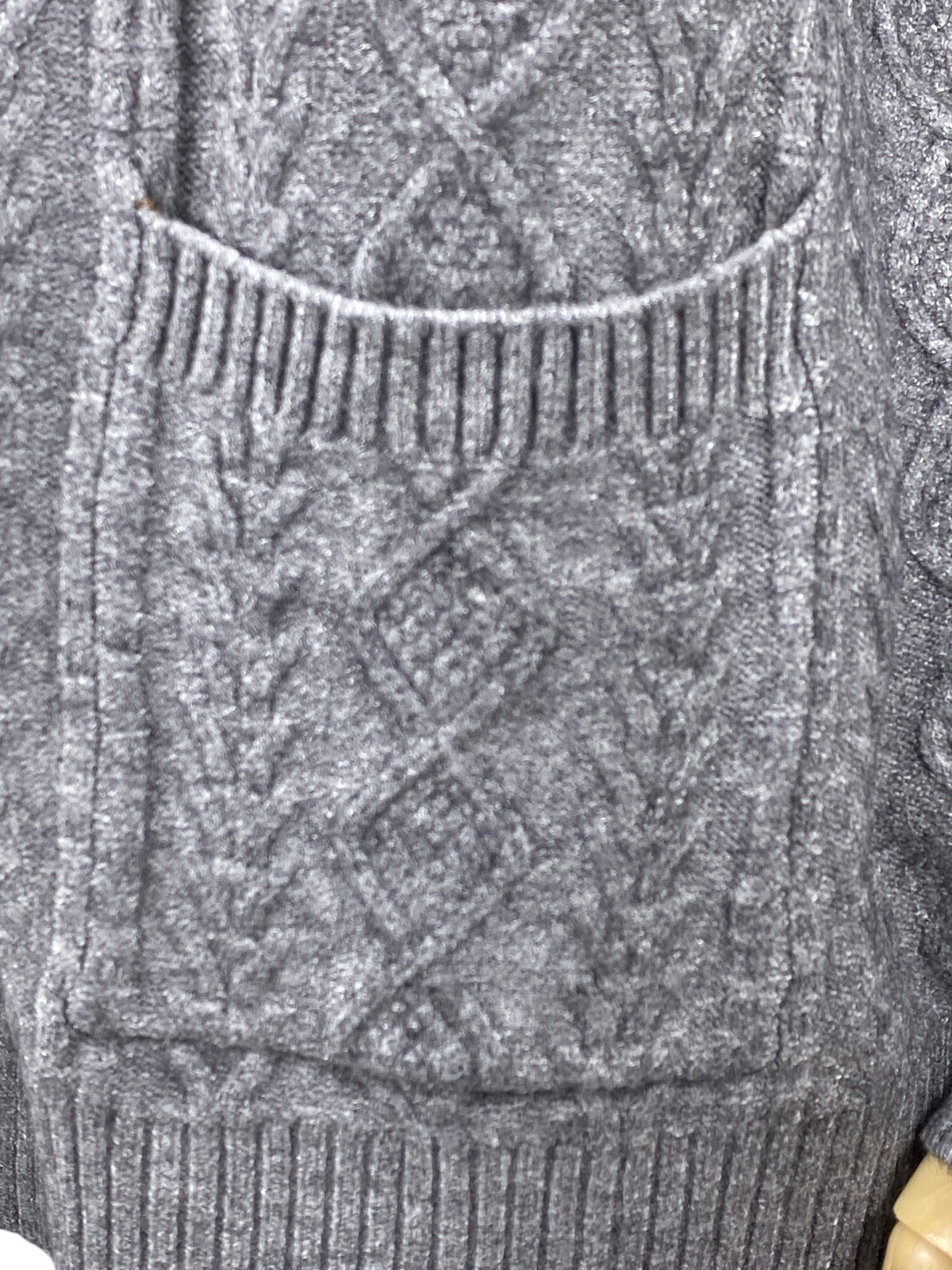 【M~Lサイズ】もちもちニット地柄カーディガン