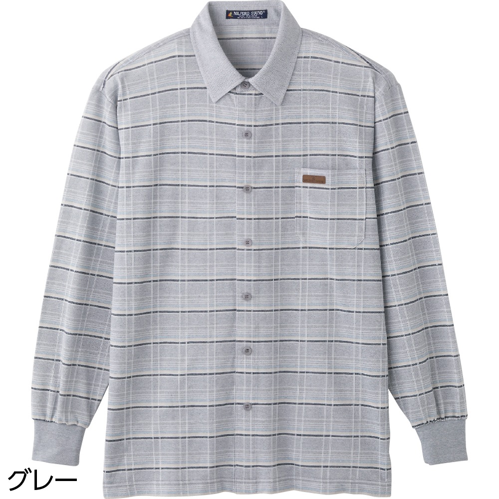 麻混ワンタッチテープニットシャツ