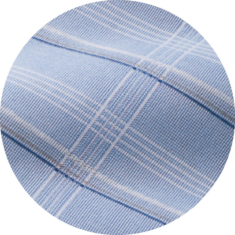 麻混7分袖ポロシャツ