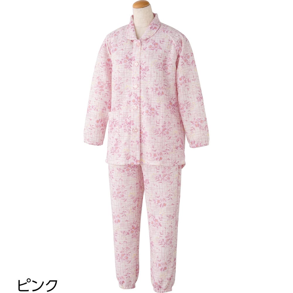 大きめボタンキルトパジャマ