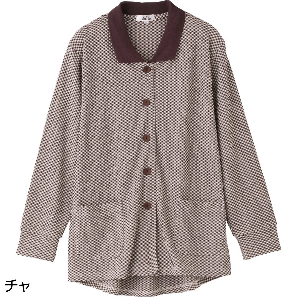 斜め釦ホールポロカーディ