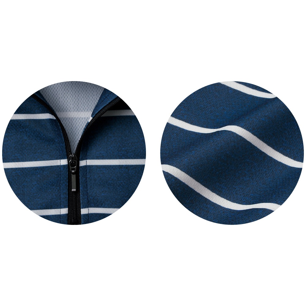 ハーフジップ半袖シャツ