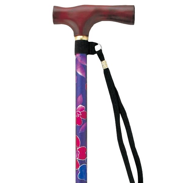 かさけ！(雨ぐもみ！) ささえ 雨にも負けず 2段伸縮ステッキ天然木製グリップ[VH2422