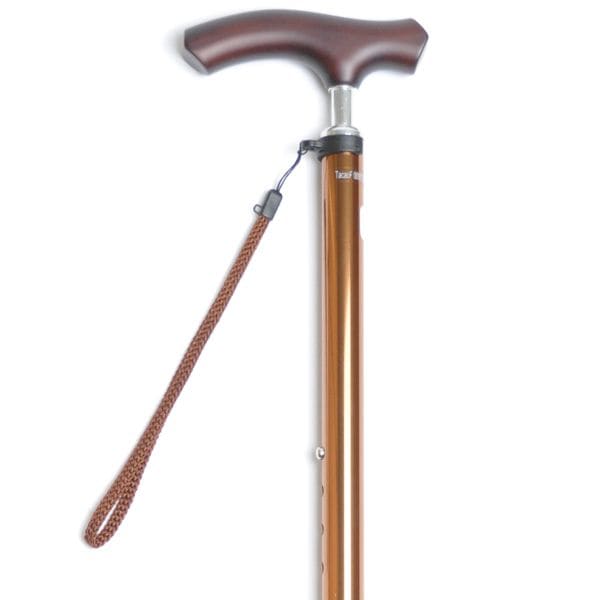 夢ライフステッキ スリムネック 伸縮型ベーシックタイプ[ブラウン