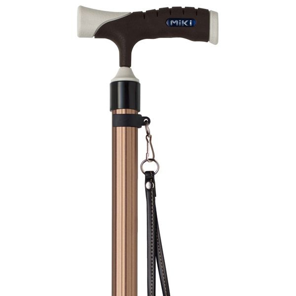 MRA-06001 ソフトグリップ 伸縮アルミ杖 ベーシック [ブロンズ]【ミキ