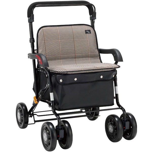 大人気新品 シルバーカー ワイドブル［黒チェック］ 【NOB-42KC シルバーカー