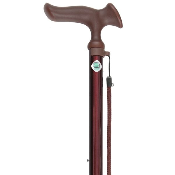 ステッキかるがもオム 伸縮S・M兼用[木目ミディアム]【フジホーム