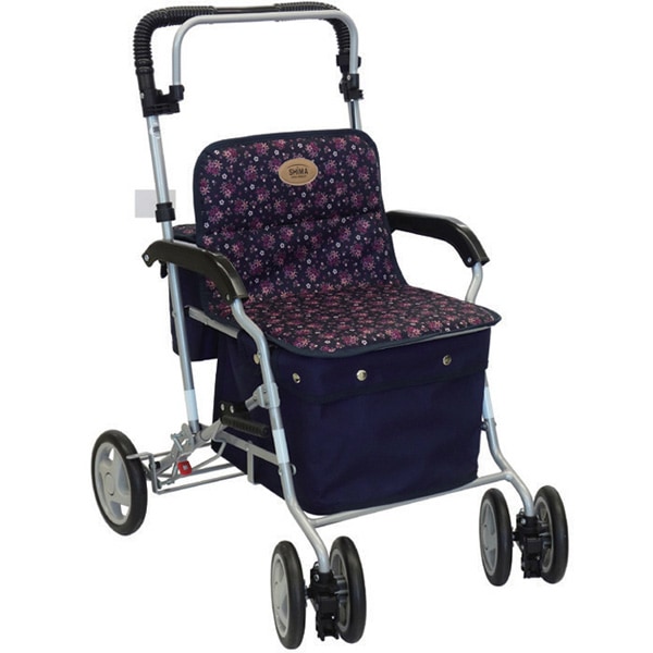 美品　シルバーカー　
シニア歩行器　押し車 シルバーカー マーチA［クラシックガーデンNB］5361【島製作所