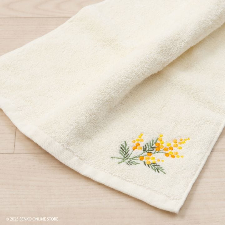 SDS yorisou ミモザ ハンドタオル 約33×75cm イエロー