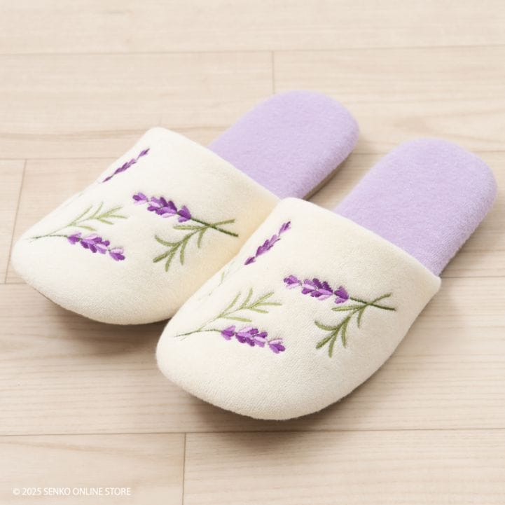 SDS yorisou ラベンダー スリッパ フリーサイズ グリーン/ラベンダー