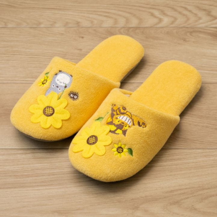 となりのトトロ 花のバス停 スリッパ フリーサイズ イエロー 