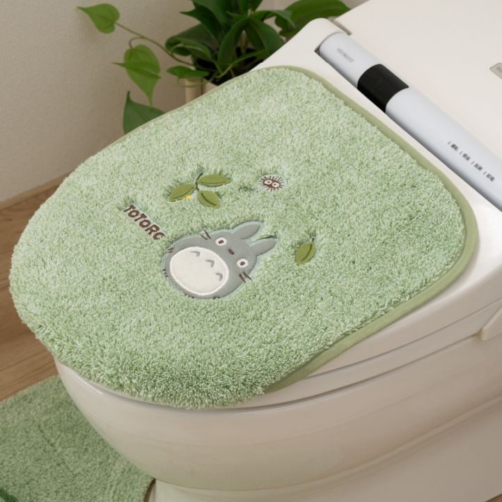 となりのトトロ もりのかぜ トイレ兼用フタカバー（普通便座＆温水洗浄・暖房便座兼用） グリーン