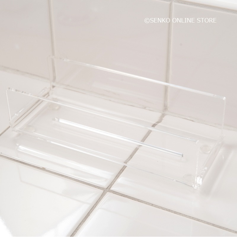 【ボトルスタンド 洗面用品 収納】クリア サリナ