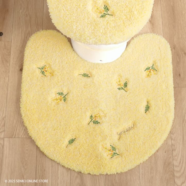 SDS yorisou スイートミモザ トイレマット 約60×60cm イエロー 