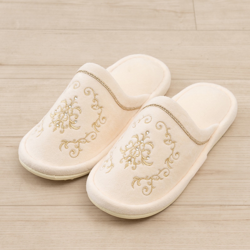 ニーナス・メゾン ロイヤルパレス スリッパ フリーサイズ ロイヤルベージュ/ロイヤルネイビーブルー