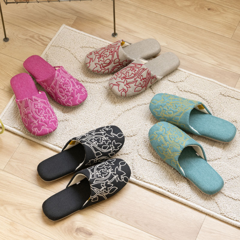 シビラ ベネフィシオス スリッパ Mサイズ(約22~24cm) ベージュ/ブラック/グリーン/ピンク