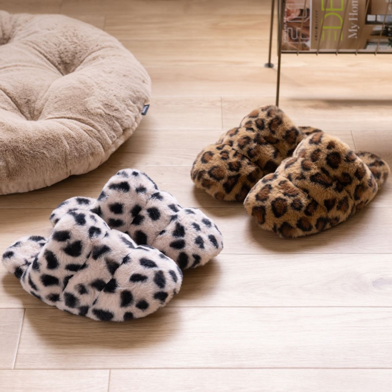 SDS Boappa（ボアッパ） アニマルスリッパ Mサイズ（約21～23cm） アニマルベージュ/アニマルキャメル