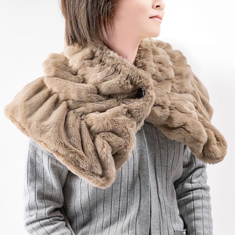 SDS Boappa（ボアッパ） ケープ 着丈:約28cm・裾幅:約55cm ベージュ/ブラウン