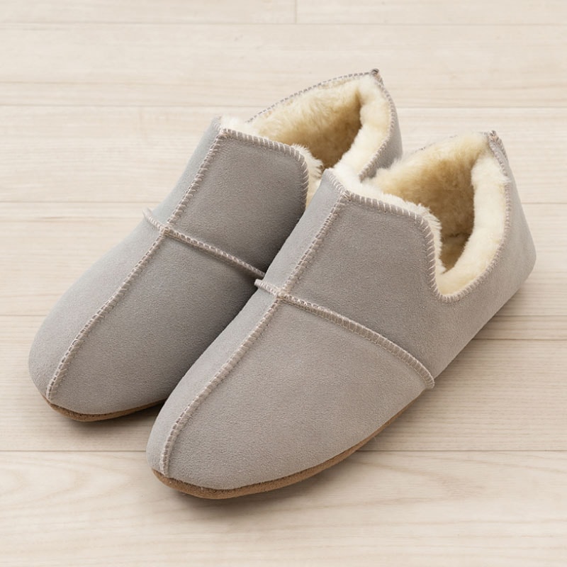 M+home アデレード3 スリッパ S（約23～24.5cm）/M（約24.5～26cm）/L（約26～27.5cm） ライトグレー