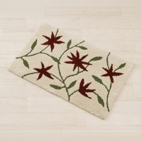 シビラ アメリア4 インテリアマット 約50×80cm ベージュ