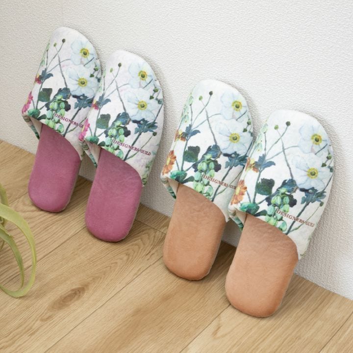 デザイナーズギルド アルテミシア スリッパ 適応サイズ:約24~26cm アイボリー/ピンク