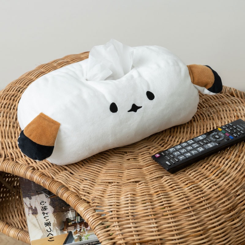 SDS もちもちシマエナガ ティッシュケースカバー 外寸:約W32×D19×H15cm