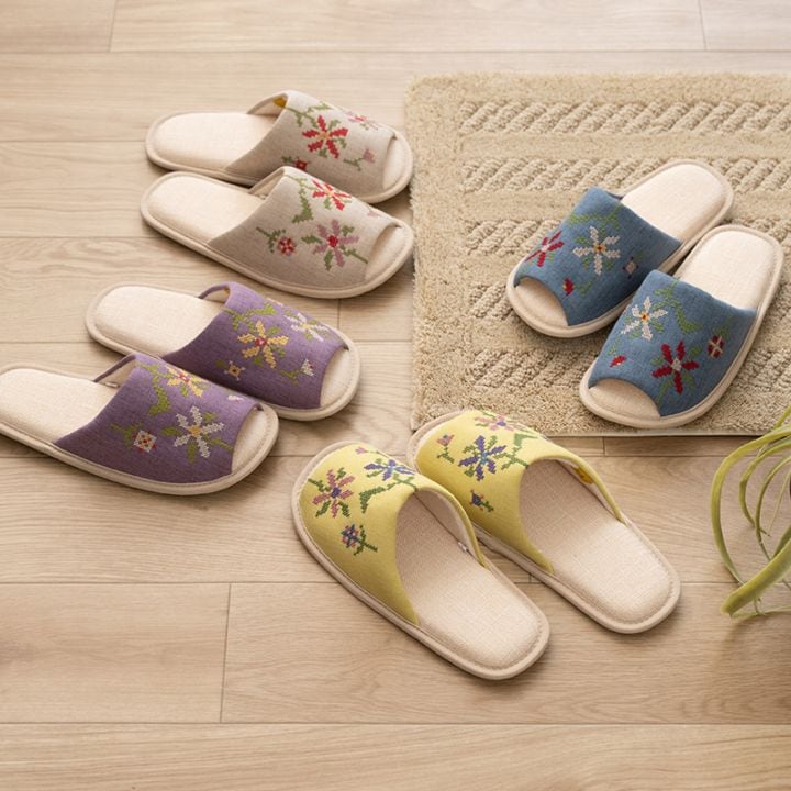 シビラ クルス スリッパ 適応サイズ:約22～24cm ブルー/ベージュ/パープル/イエロー