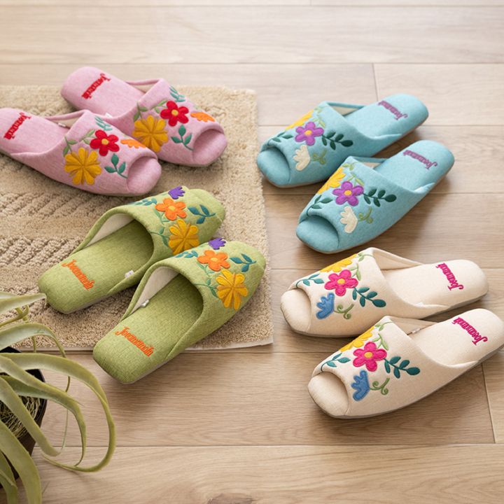 ホコモモラ サンチョ スリッパ 適応サイズ:約22～24cm ブルー/ベージュ/グリーン/ピンク