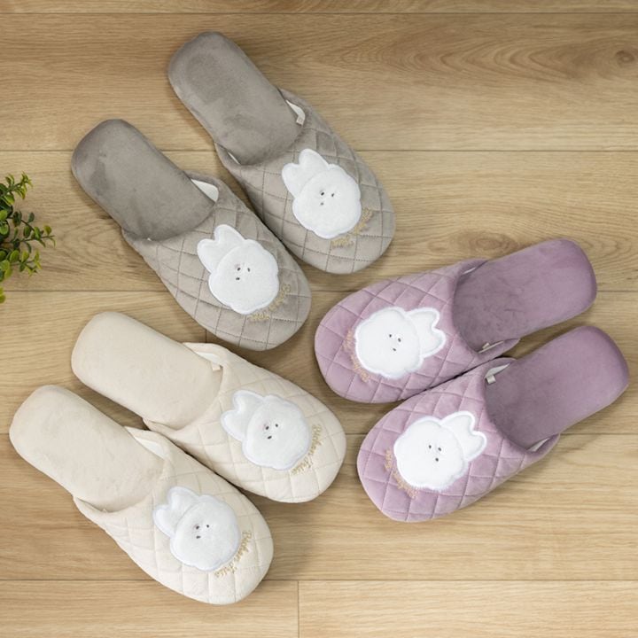 SDS ビション スリッパ 適応サイズ:約22～24cm ベージュ/グレー/ピンク