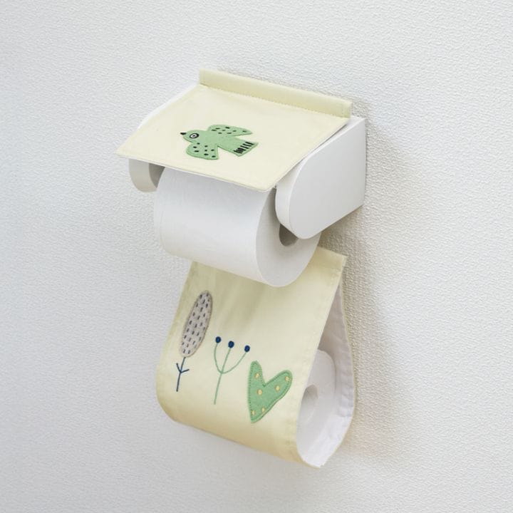 アツコマタノ 朝 ペーパーホルダーカバー グレー/アイボリー