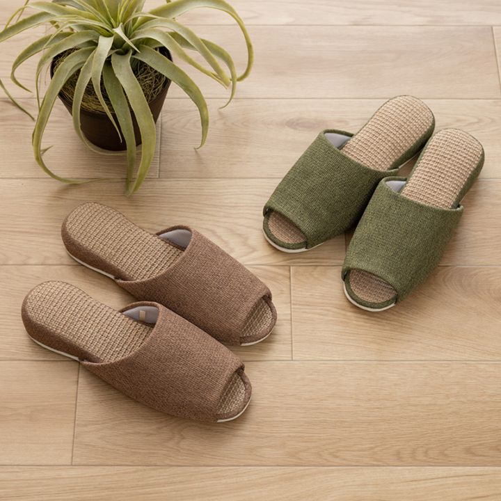 SDS ラフ スリッパ 適応サイズ:（L）約25～26.5cm ブラウン/グリーン