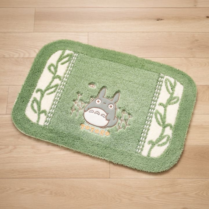 となりのトトロ 野の草 バスマット 約45×65cm グリーン/オレンジ