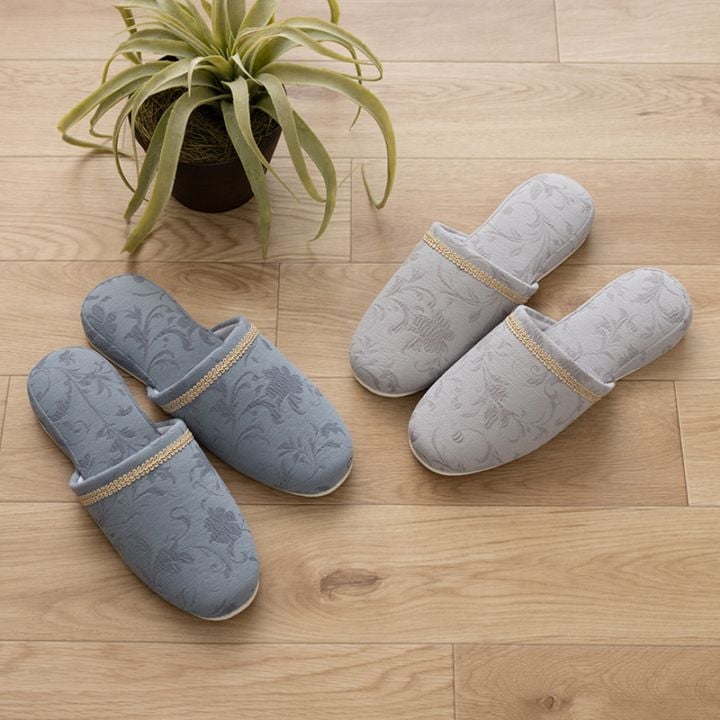 SDS ブーファン スリッパ 適応サイズ:（L）約25～26.5cm ブルー/グレー