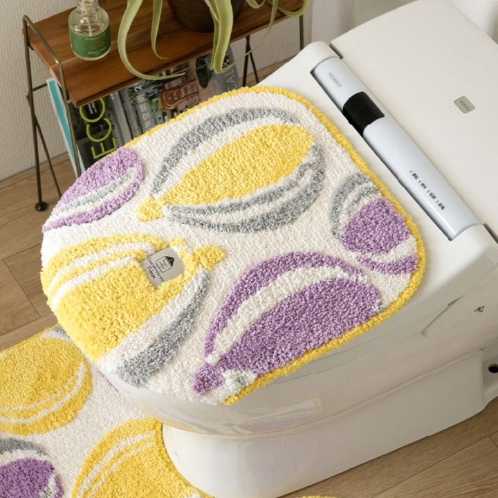 SDS Scandinavian Fika バルーン 兼用フタカバー（普通便座＆温水洗浄・暖房便座兼用） ブルー/イエロー