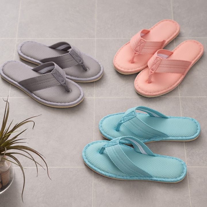 SDS Hanao アエラート 鼻緒スリッパ 適応サイズ:（L）約24～26cm コーラルピンク/グレー/ターコイズブルー