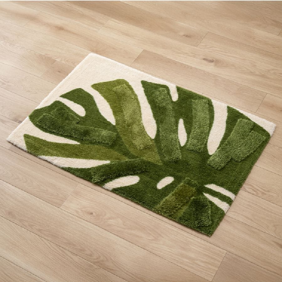 M+home レフティ インテリアマット 約60×90cm グリーン