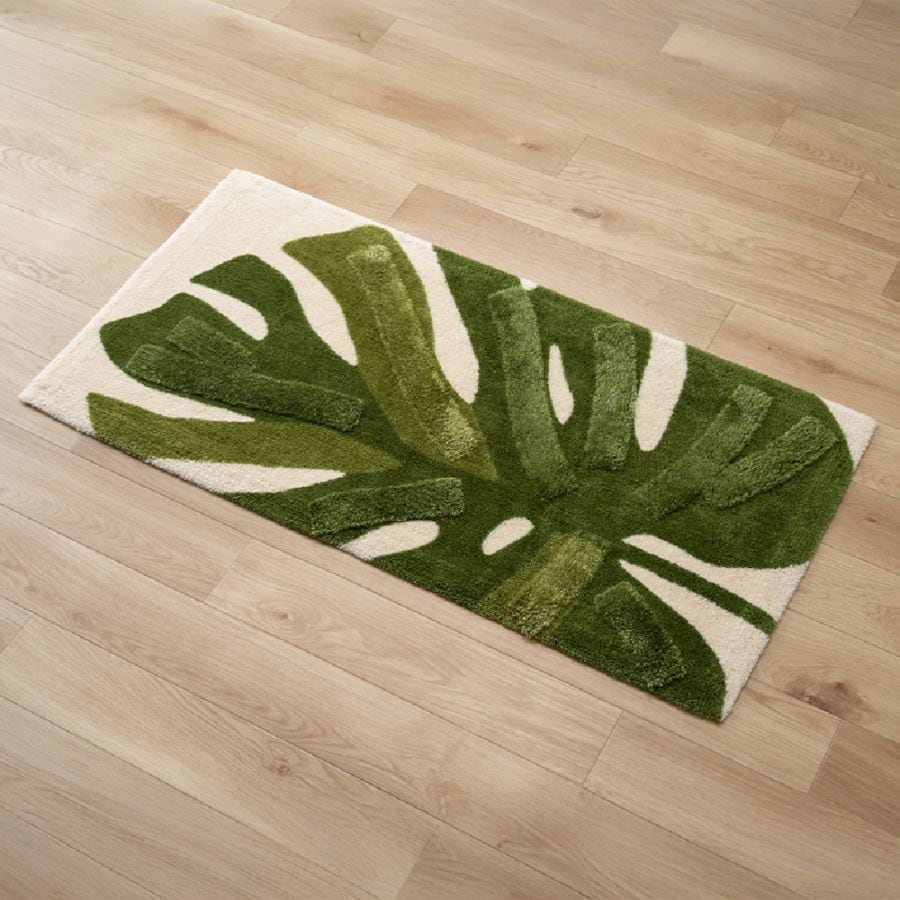 M+home レフティ インテリアマット 約60×120cm グリーン