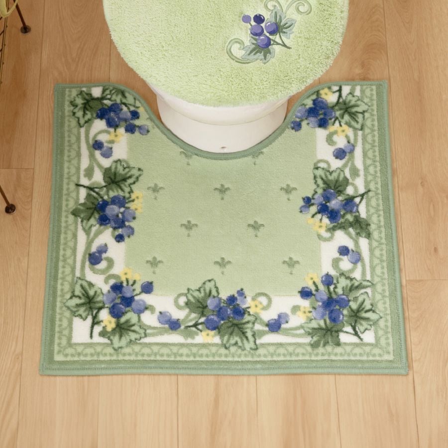 everyday&polite フォレストベリー トイレマット 約55×60cm グリーン