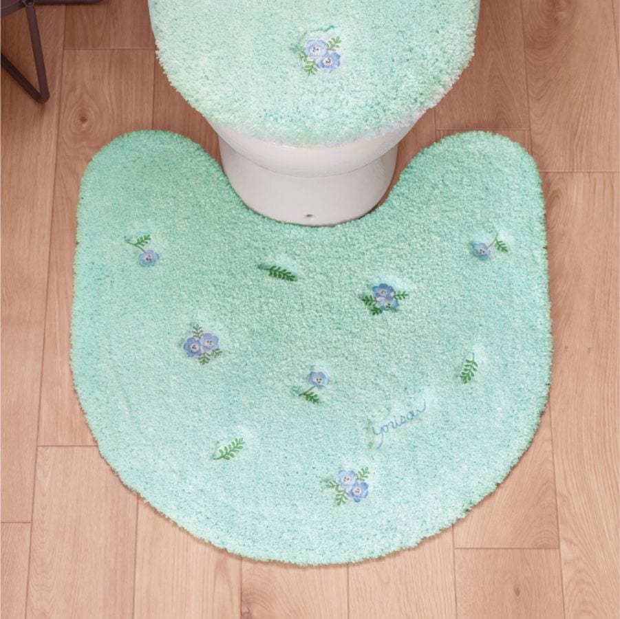 SDS yorisou スイートネモフィラ トイレマット 約60×60cm ブルー