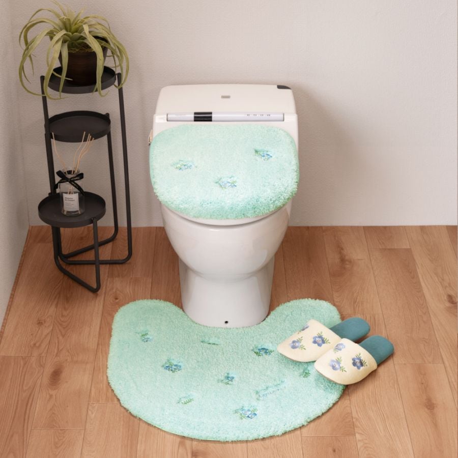 SDS yorisou スイートネモフィラ トイレマット 約60×60cm ブルー