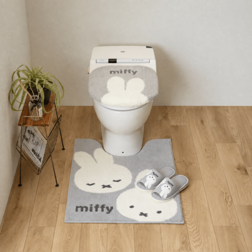 ディックブルーナ カーム ロングトイレマット 約80×60cm グレー