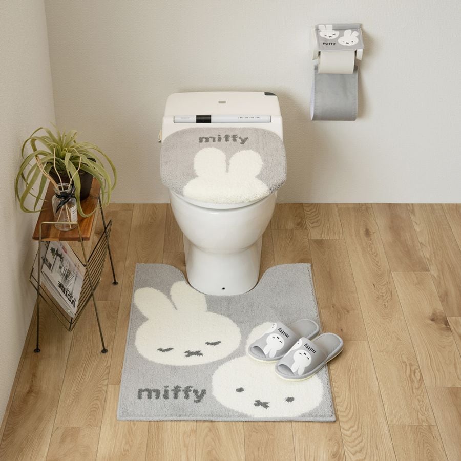 ディックブルーナ カーム ロングトイレマット 約80×60cm グレー