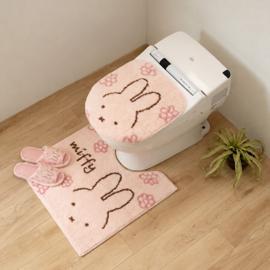 ディックブルーナ ラインフラワー トイレ3点セット トイレマット+兼用