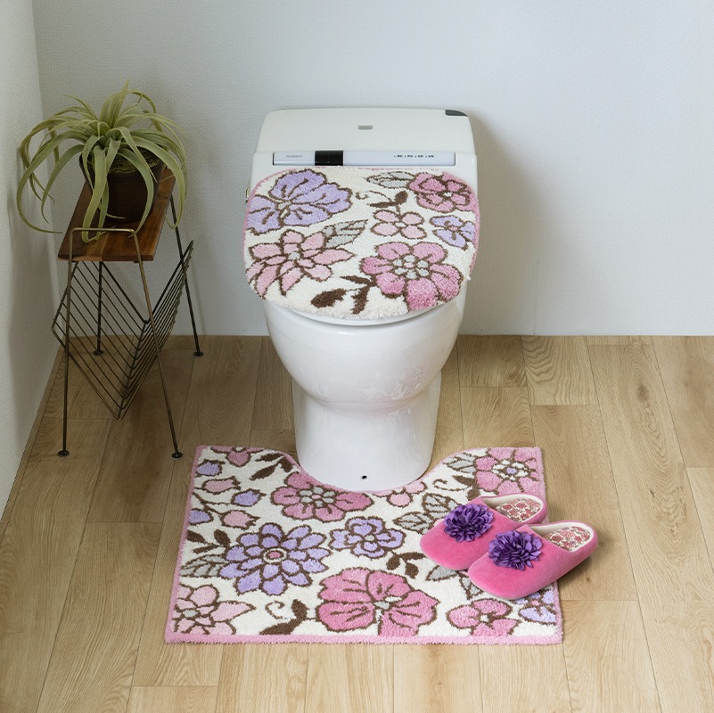 SDS シャーロット トイレ3点セット トイレマット+トイレ兼用フタカバー SDS シャーロット トイレ3点セット トイレマット+トイレ兼用フタカバー
